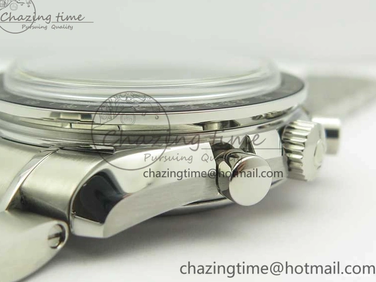 0114 Durable Speedmaster Professional SS OMF Best Edition Black Dial on SS Bracelet Manual Winding Chrono Movement 7995